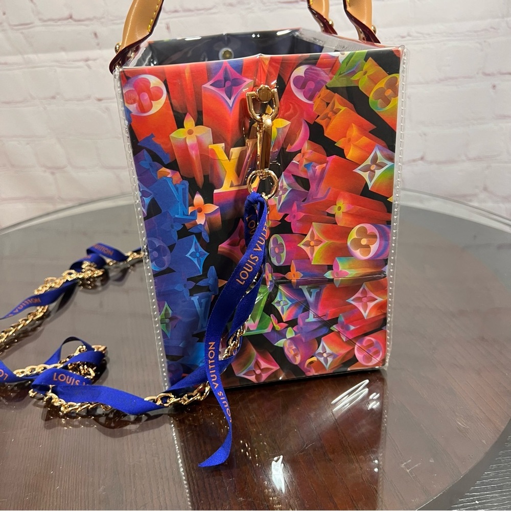 LOUIS VUITTON Shopping Gift Bag Limited Edition Prism wrapped in clear PVC - Picture 8 of 15